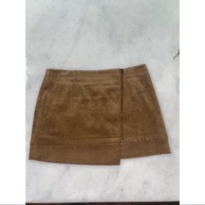 Boutique Brown Corduroy Mini Skirt